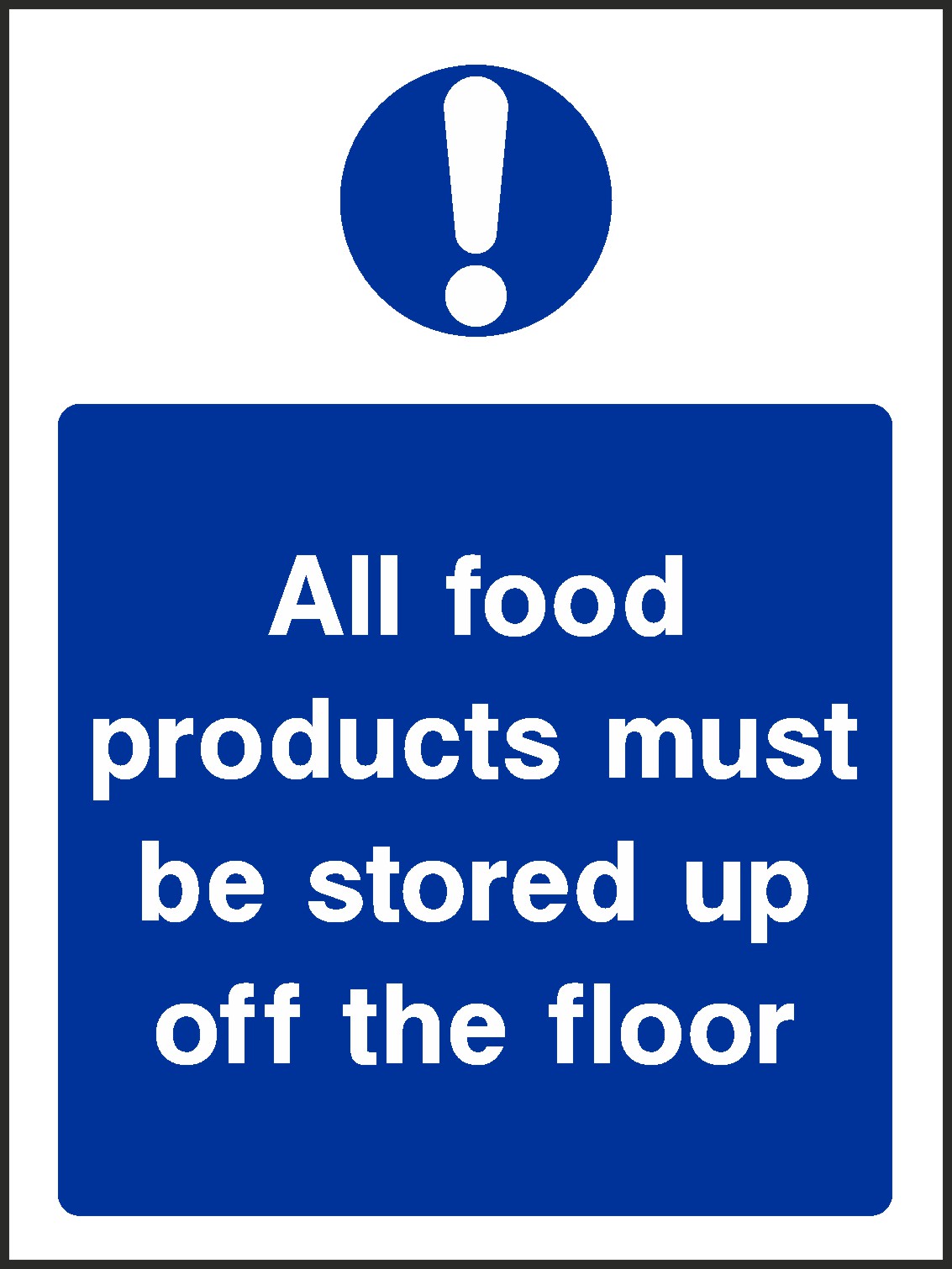 Food Products Storage Signs and Stickers