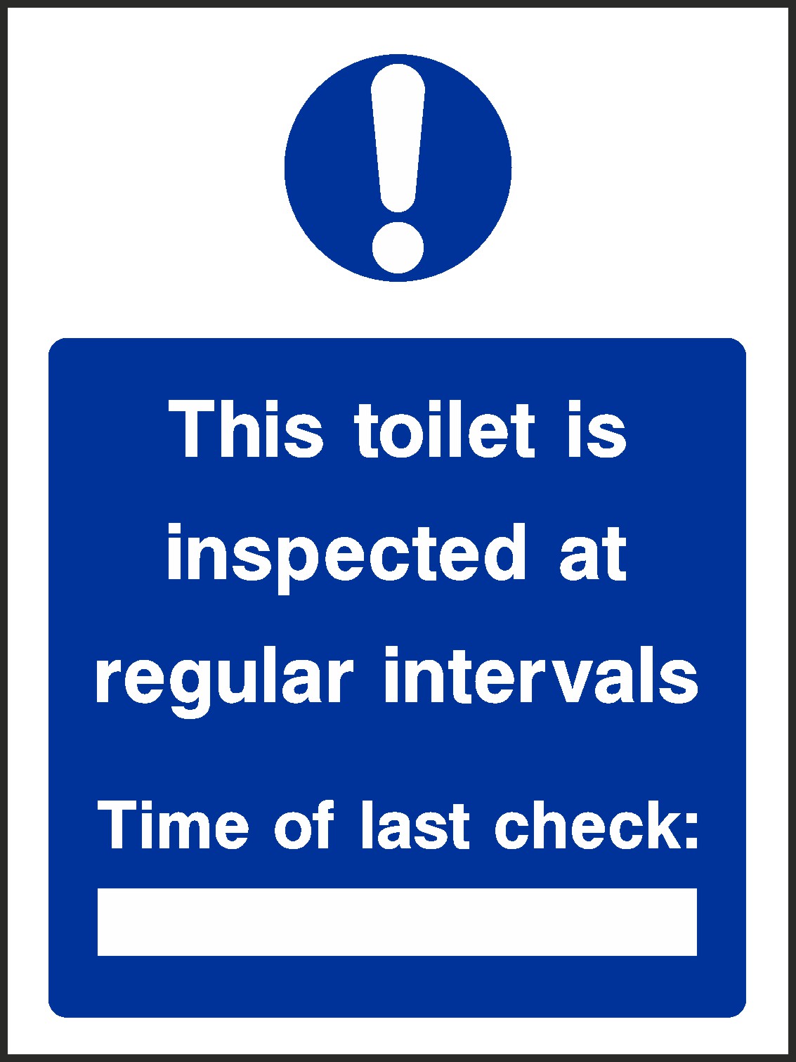 Toilet Is Inspected Signs and Stickers