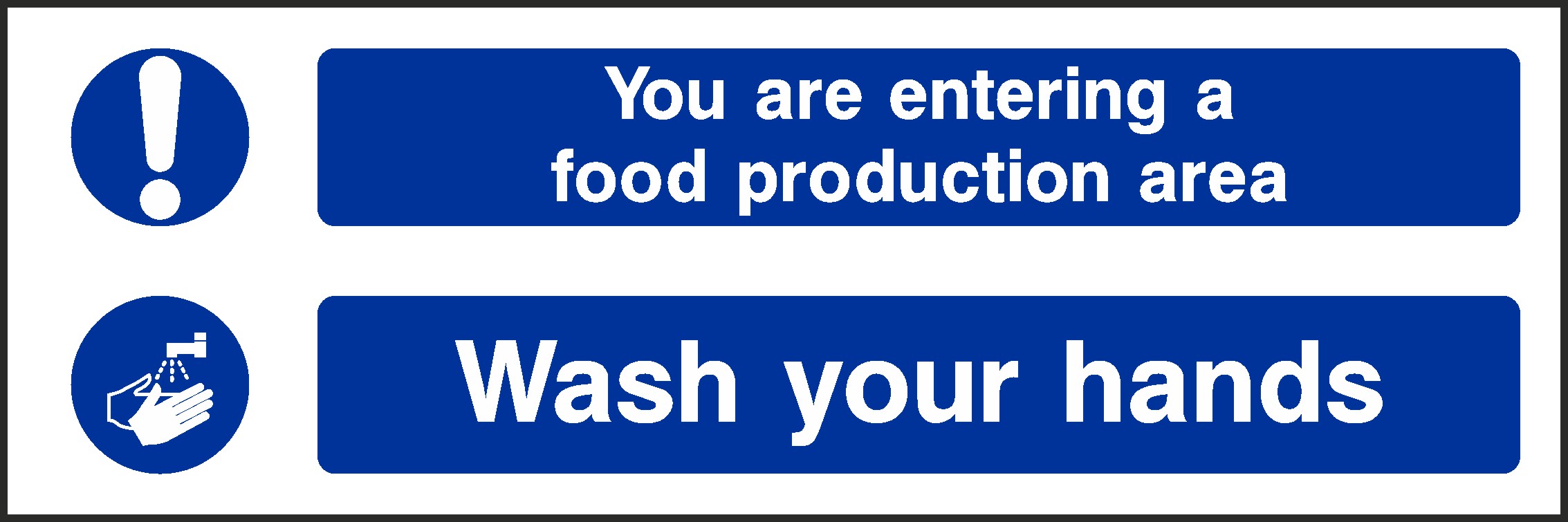 Food Production Wash Your Hands Signs and Stickers