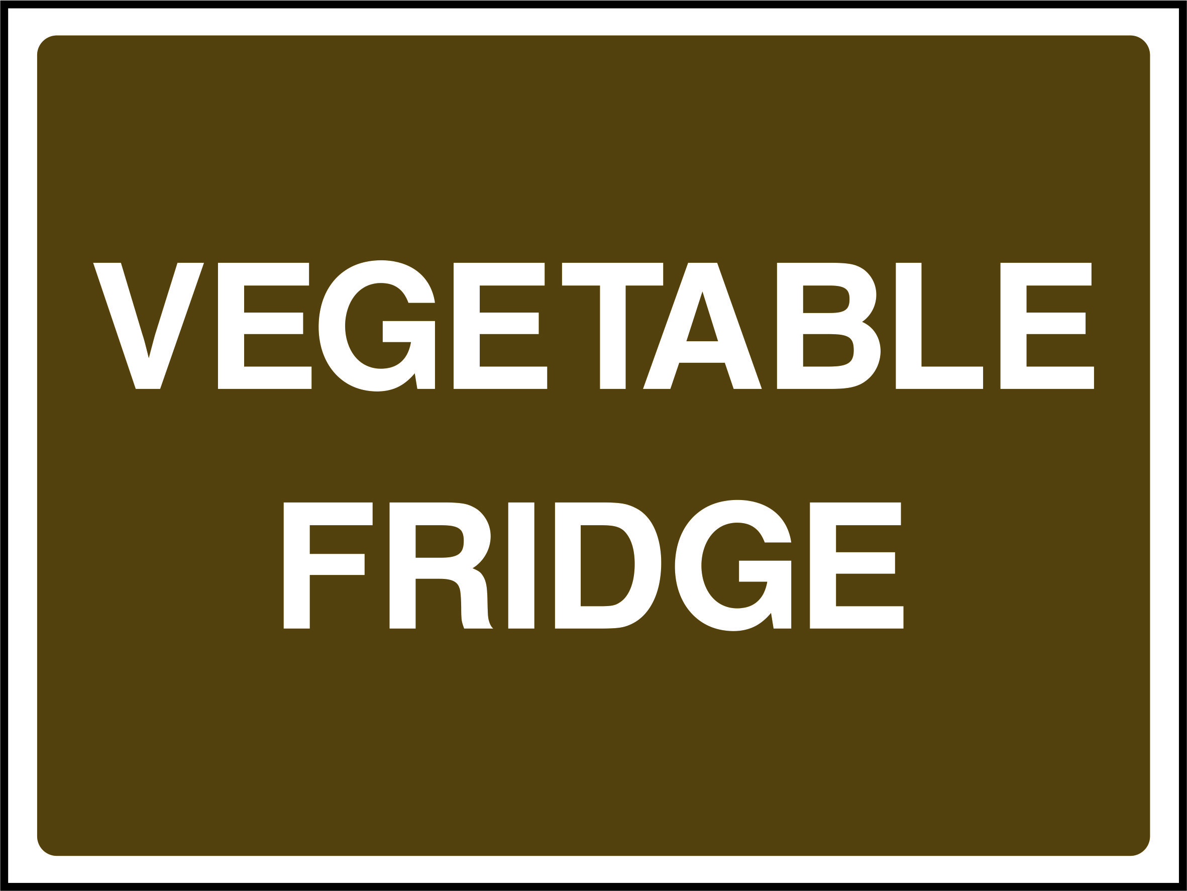 Vegetable Fridge Signs and Stickers