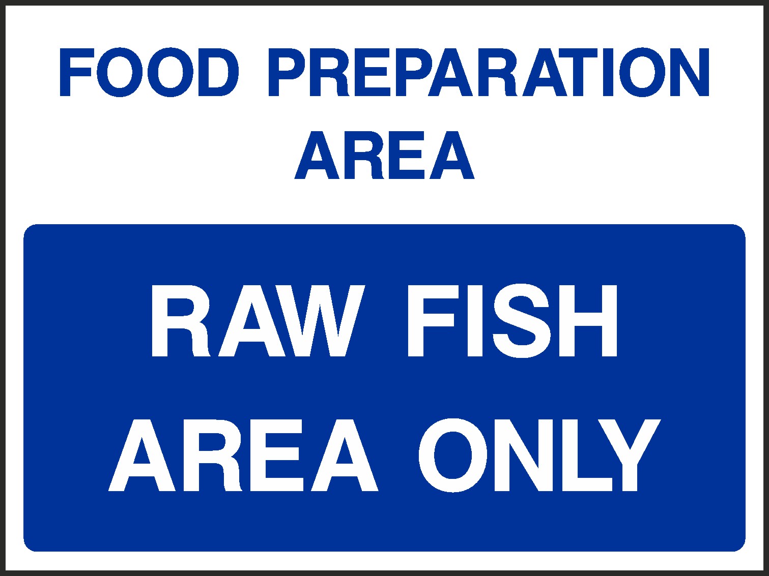 Raw Fish Signs and Stickers