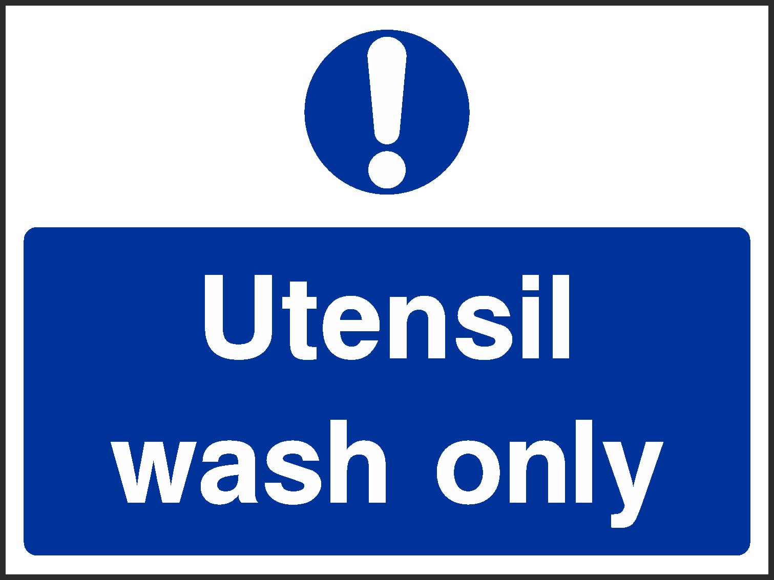 Utensil Wash Signs and Stickers