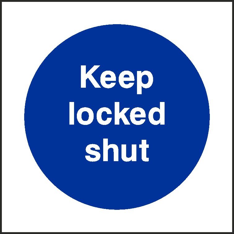 Keep Locked Signs and Stickers