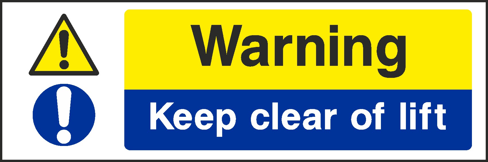 Keep Clear Of Lift Signs and Stickers
