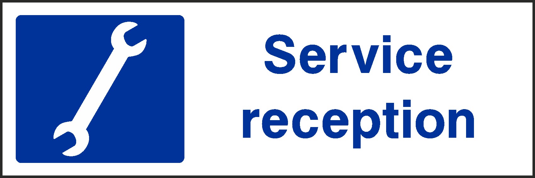 Service Reception Signs and Stickers