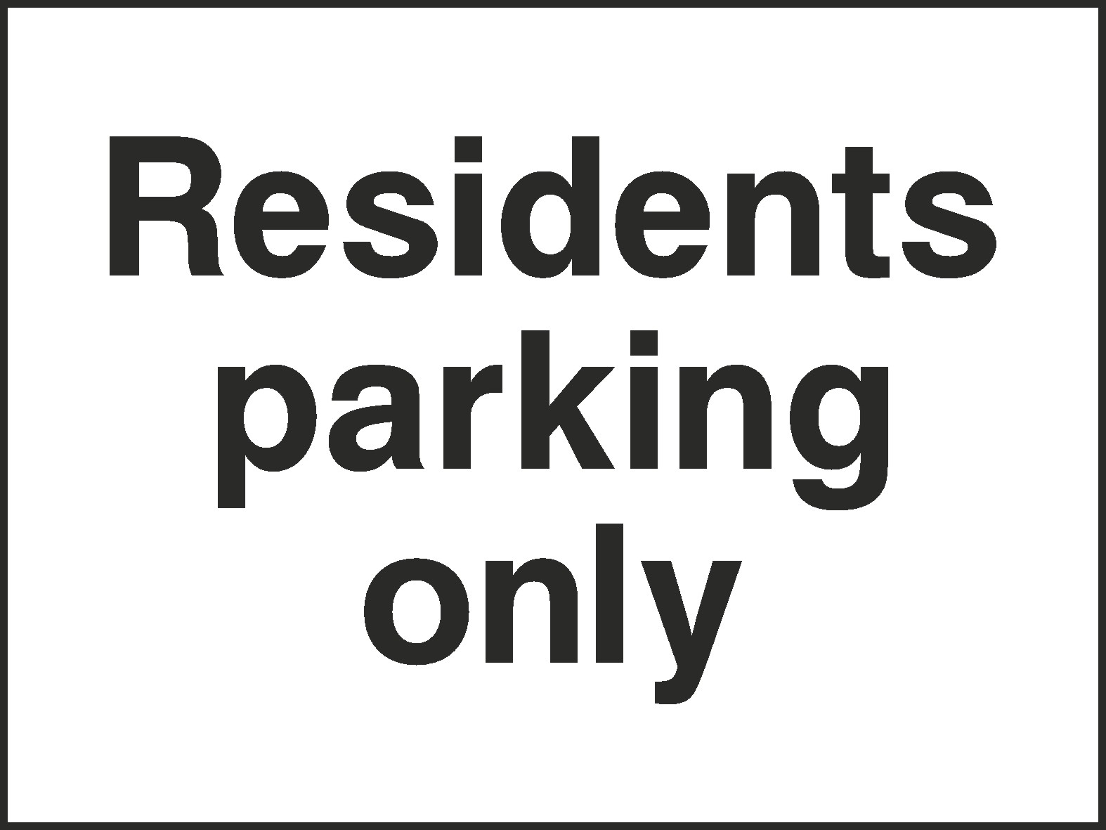 Residents Parking Signs and Stickers