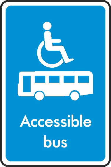 Wheelchair Accessible Bus Signs and Stickers