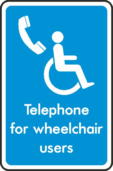Telephone For Wheelchair Users Signs and Stickers