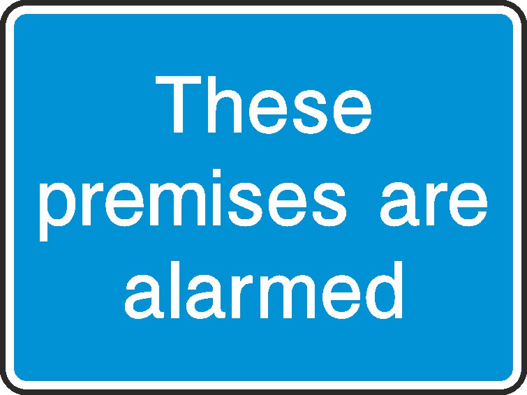 These Premises Are Alarmed Signs and Stickers