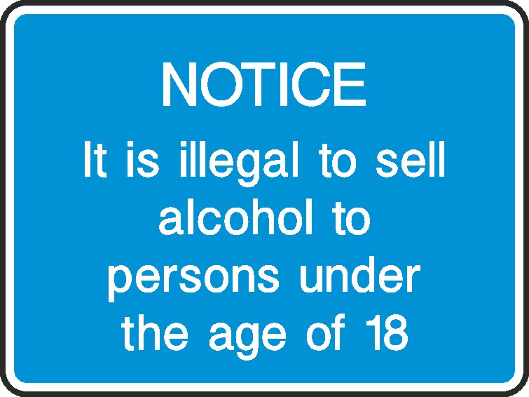To Persons Under 18 Years Of Age Signs and Stickers
