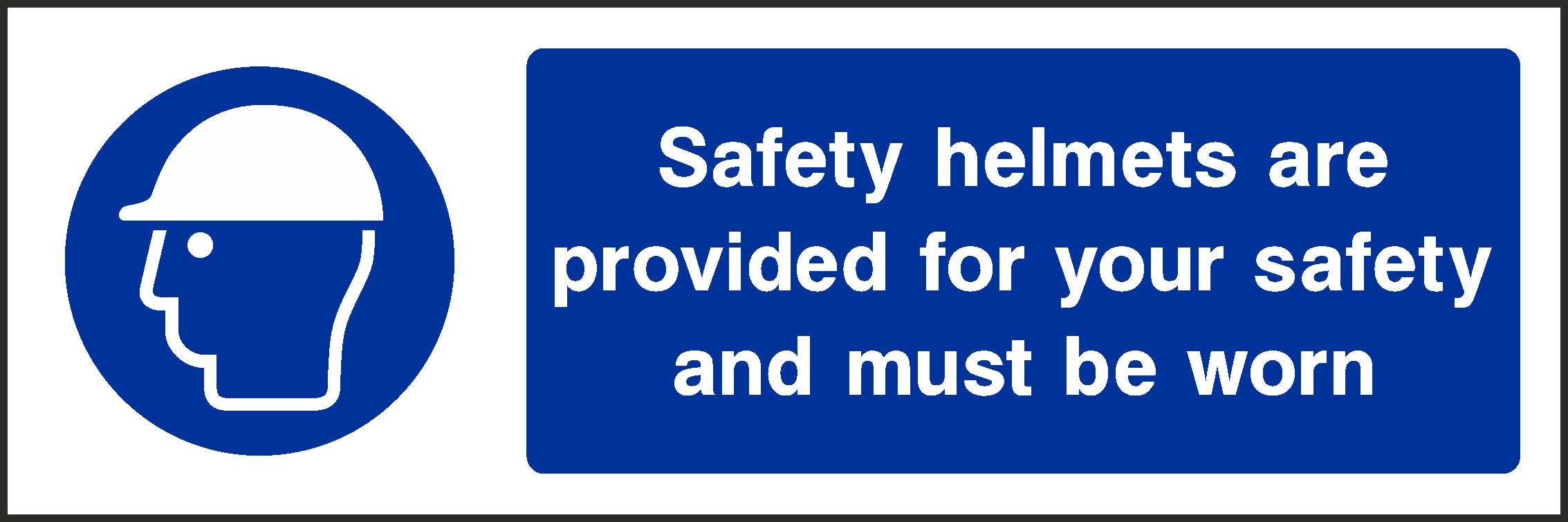 Safety Helmets Must Be Worn Signs and Stickers
