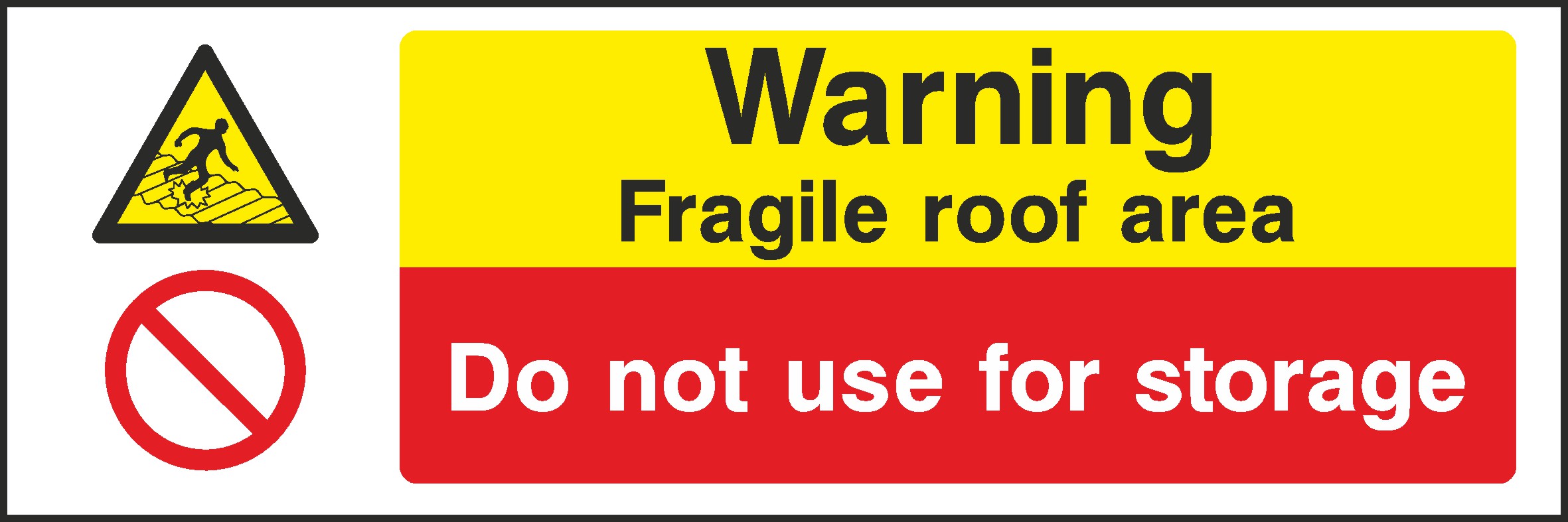 Fragile Roof Signs and Stickers