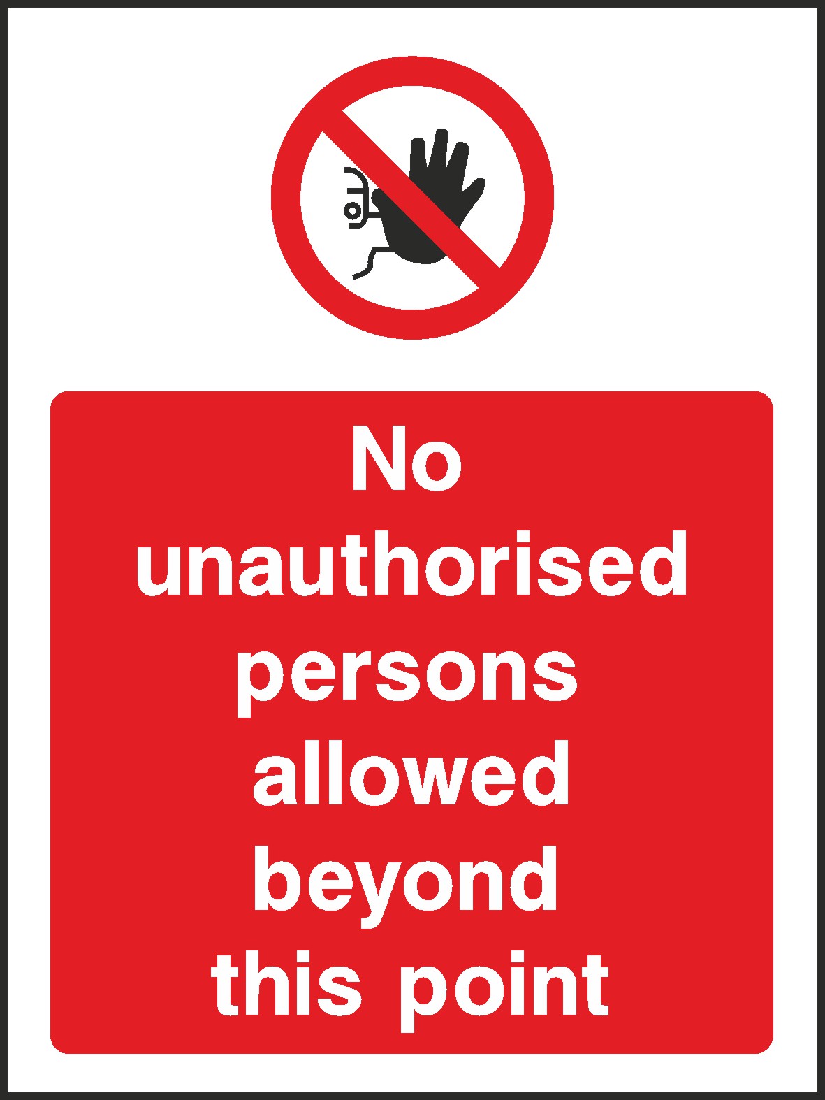 No Persons Beyond This Point Signs and Stickers