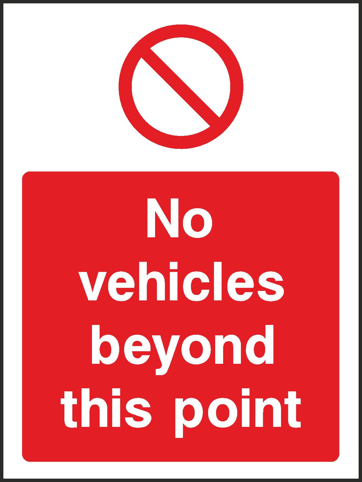 No Vehicles Signs and Stickers