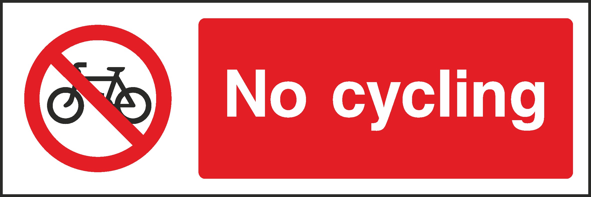 No Cycling Signs and Stickers