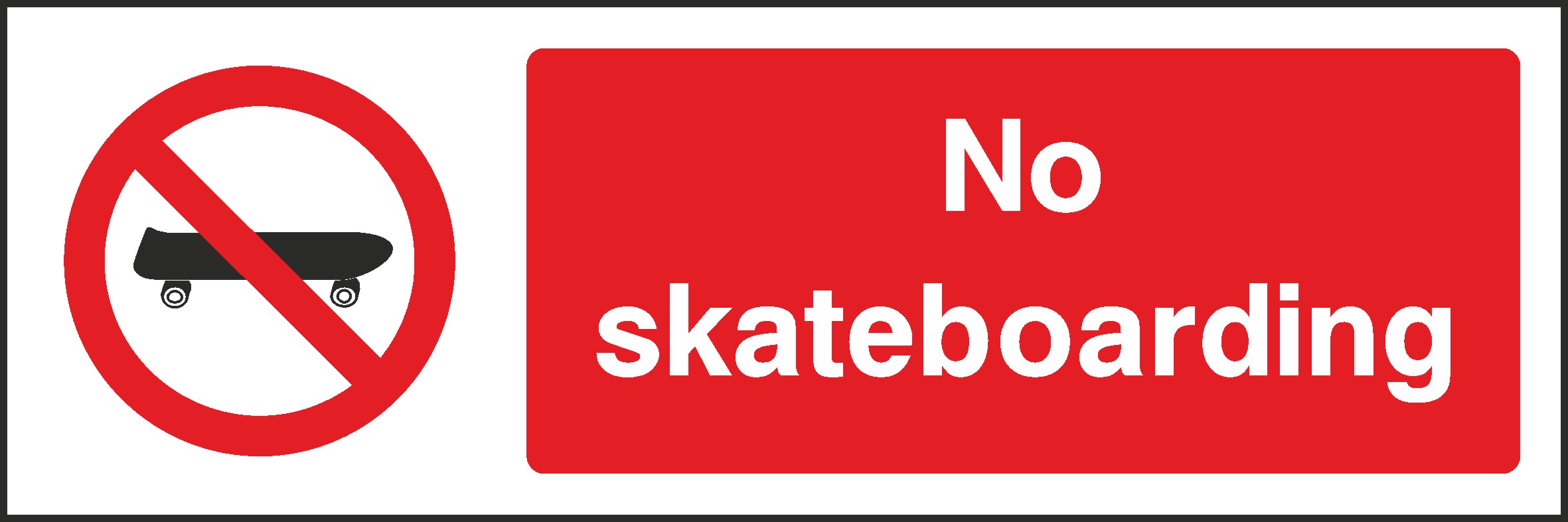 No Skateboarding Signs and Stickers