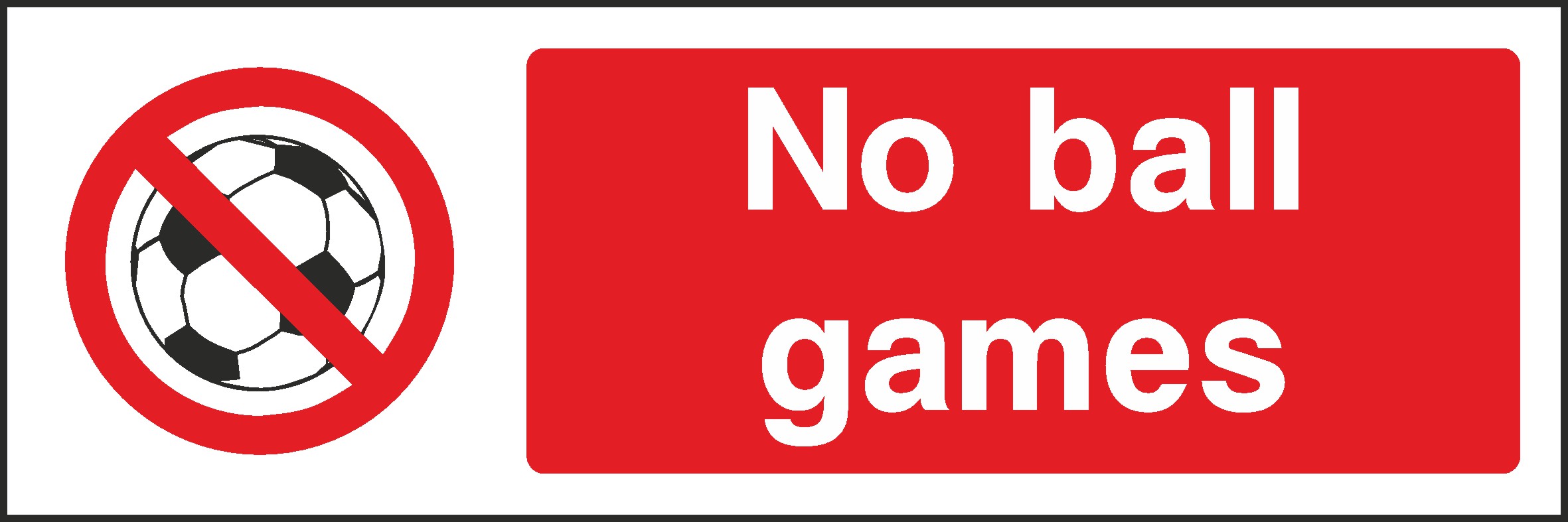 No Ball Games Signs and Stickers