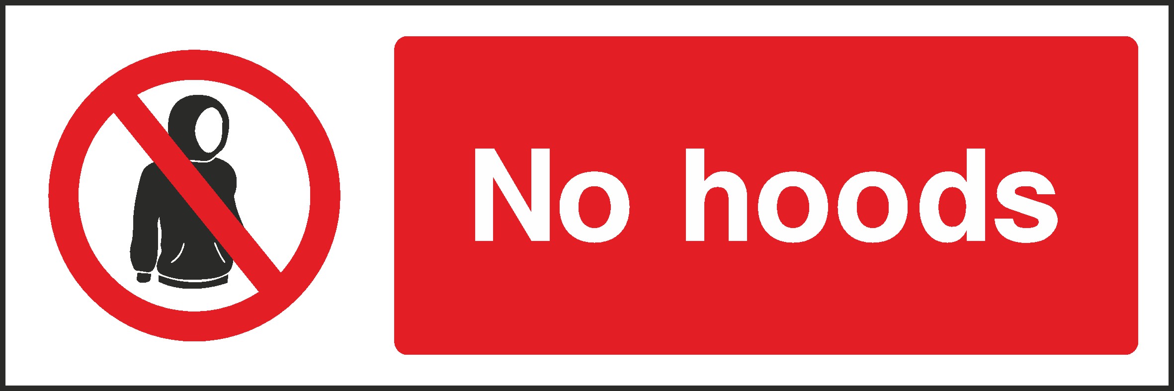 No Hoods Signs and Stickers