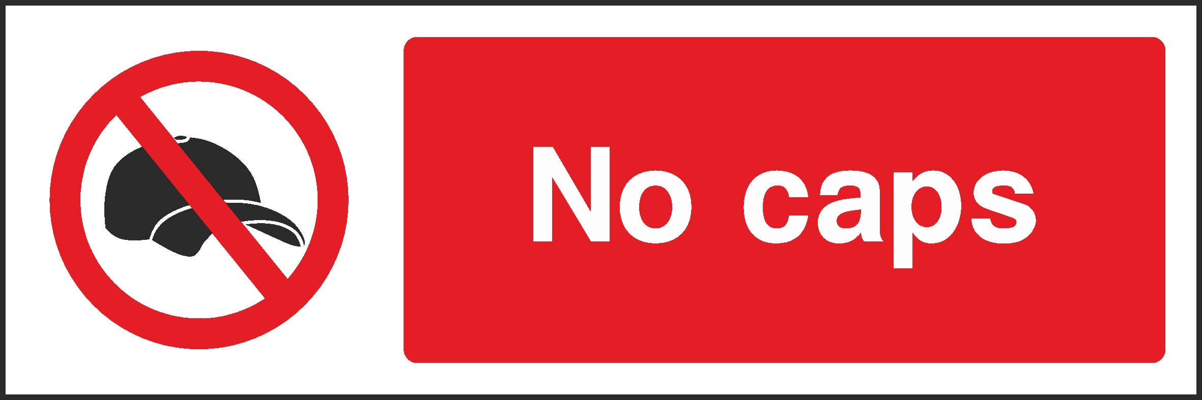 No Caps Signs and Stickers