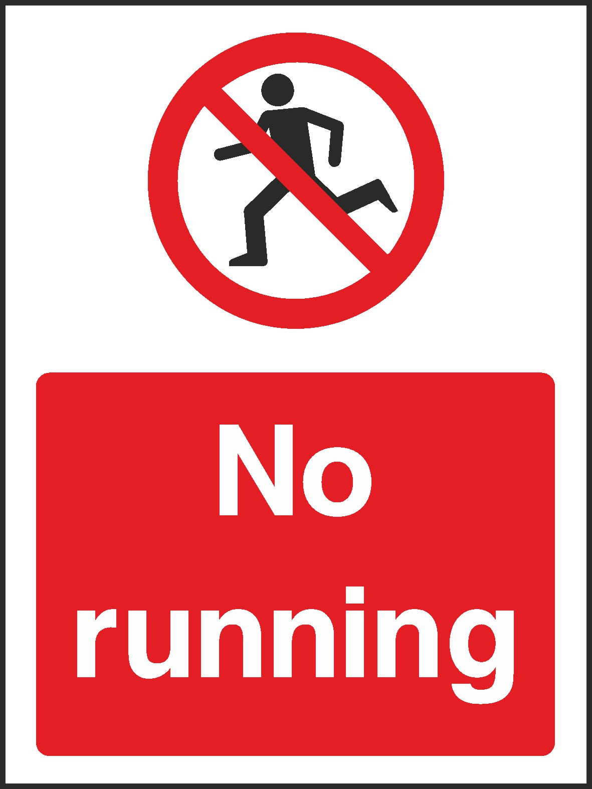 No Running Signs and Stickers