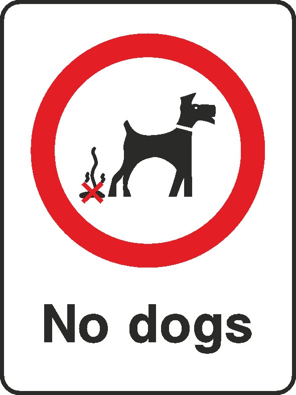 No Dogs Signs and Stickers