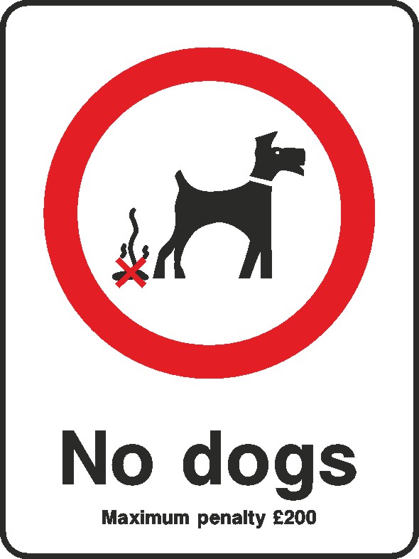 No Dogs Signs and Stickers