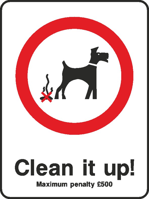 Clean Up After Your Dog Signs and Stickers