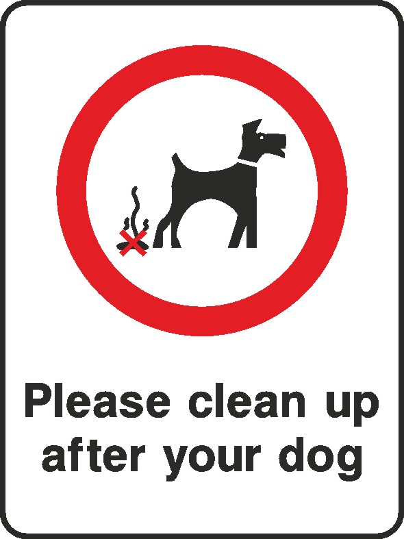 Clean Up After Your Dog Signs and Stickers
