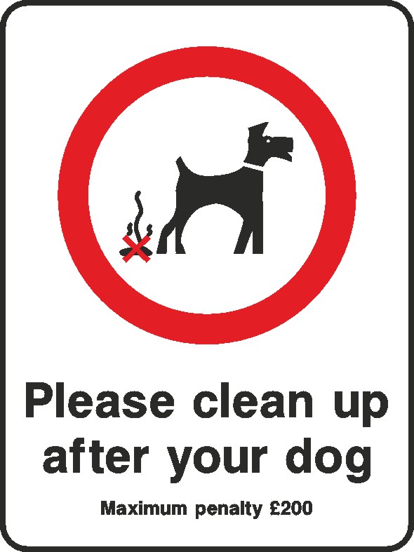 Clean Up After Your Dog Signs and Stickers