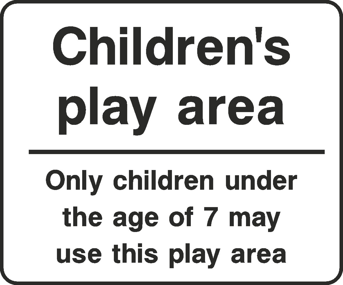 Childrens Play Area Signs and Stickers