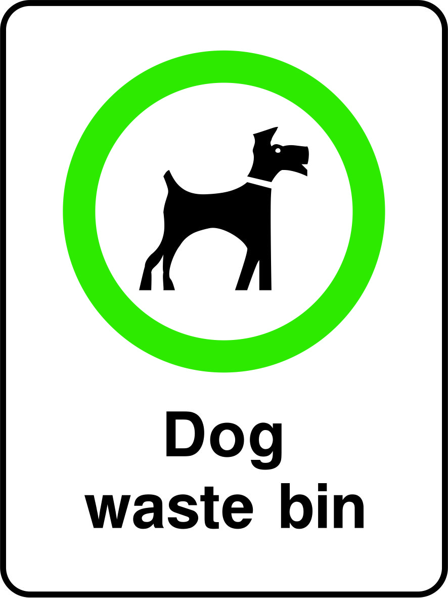 Dog Waste Bin Signs and Stickers