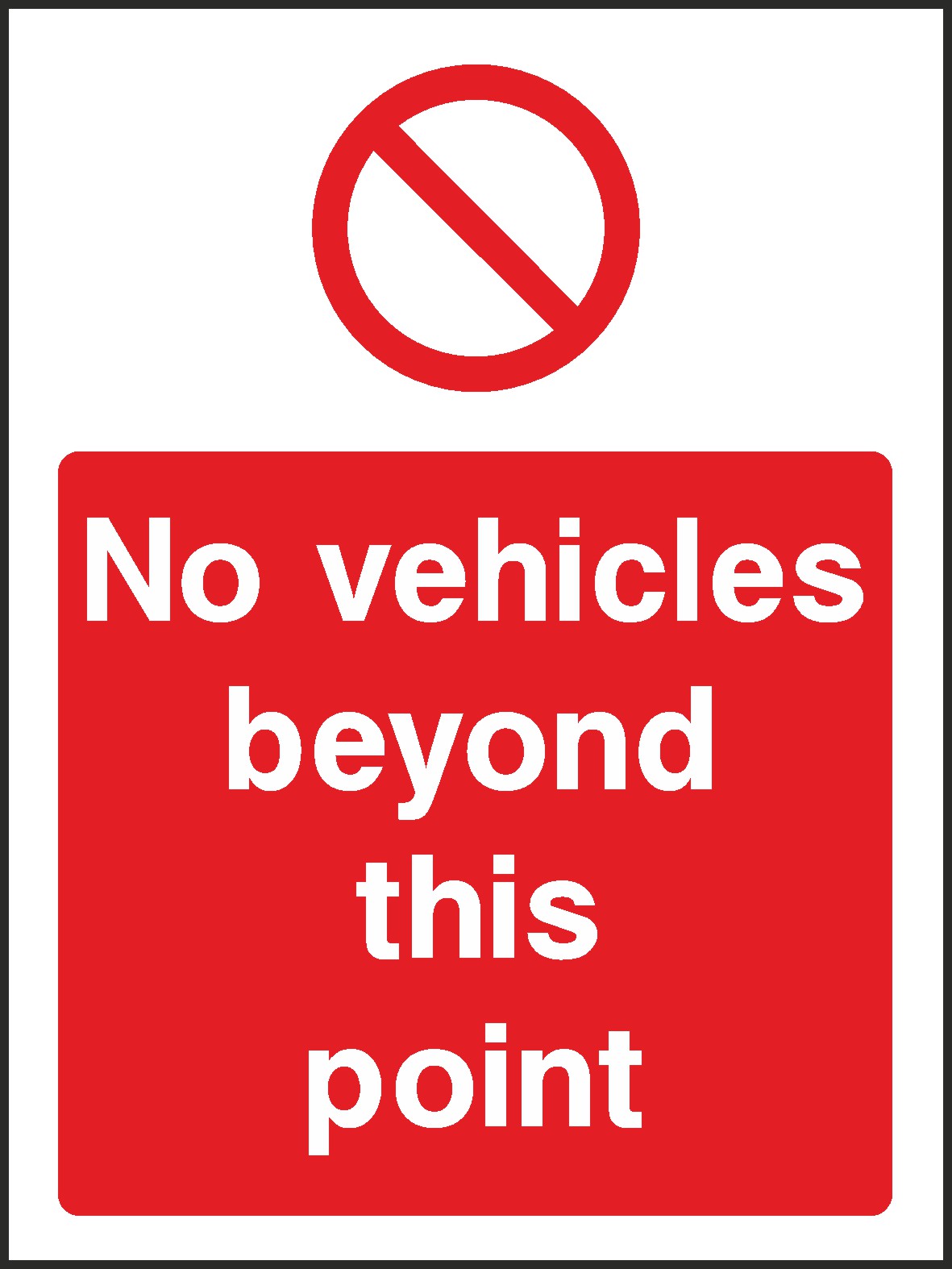 No Vehicles Signs and Stickers