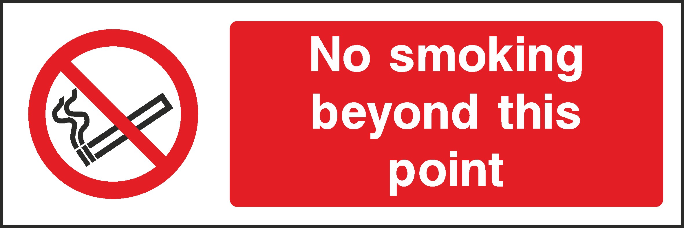 No Smoking Public Beyond This Point Signs and Stickers