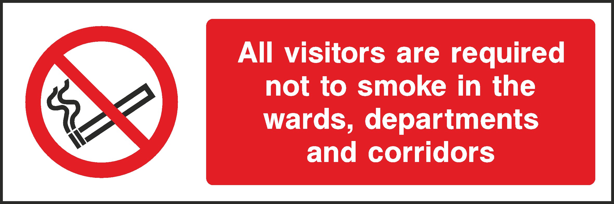 Visitors No Smoking Public Signs and Stickers
