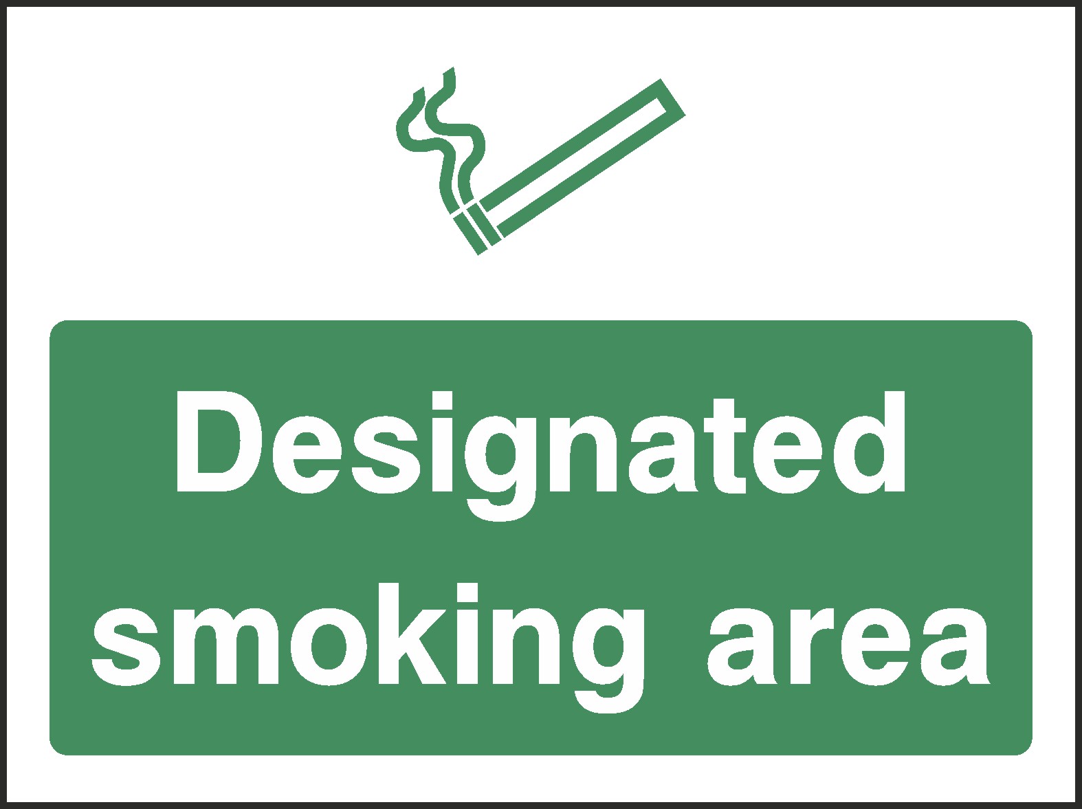 Designated Smoking Area Signs and Stickers