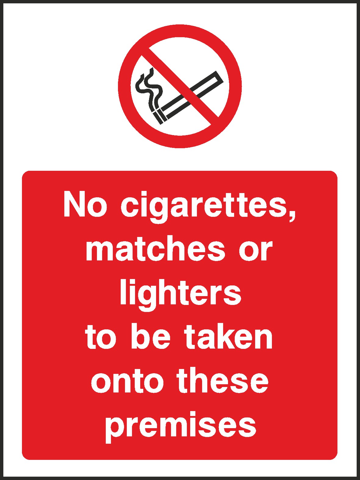 No Cigarettes Signs and Stickers