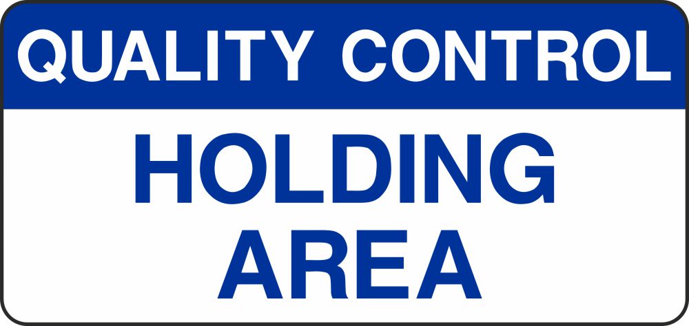 Holding Area Signs and Stickers