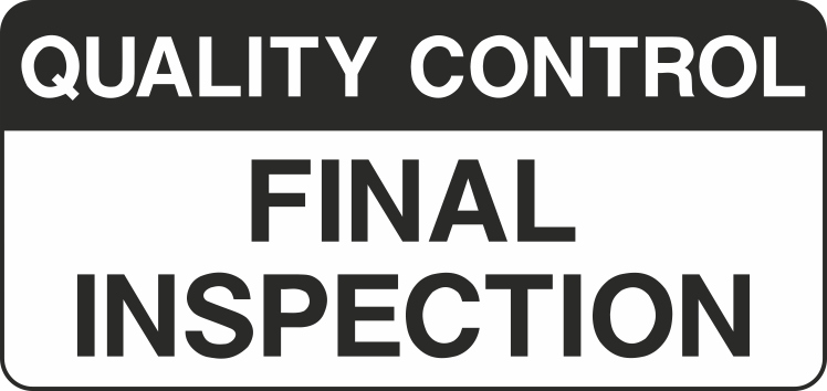 Final Inspection Signs and Stickers