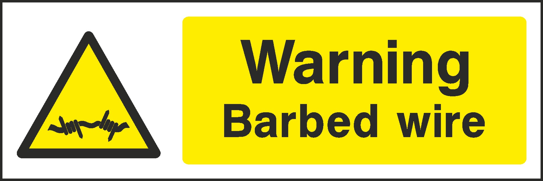 Barbed Wire Signs and Stickers