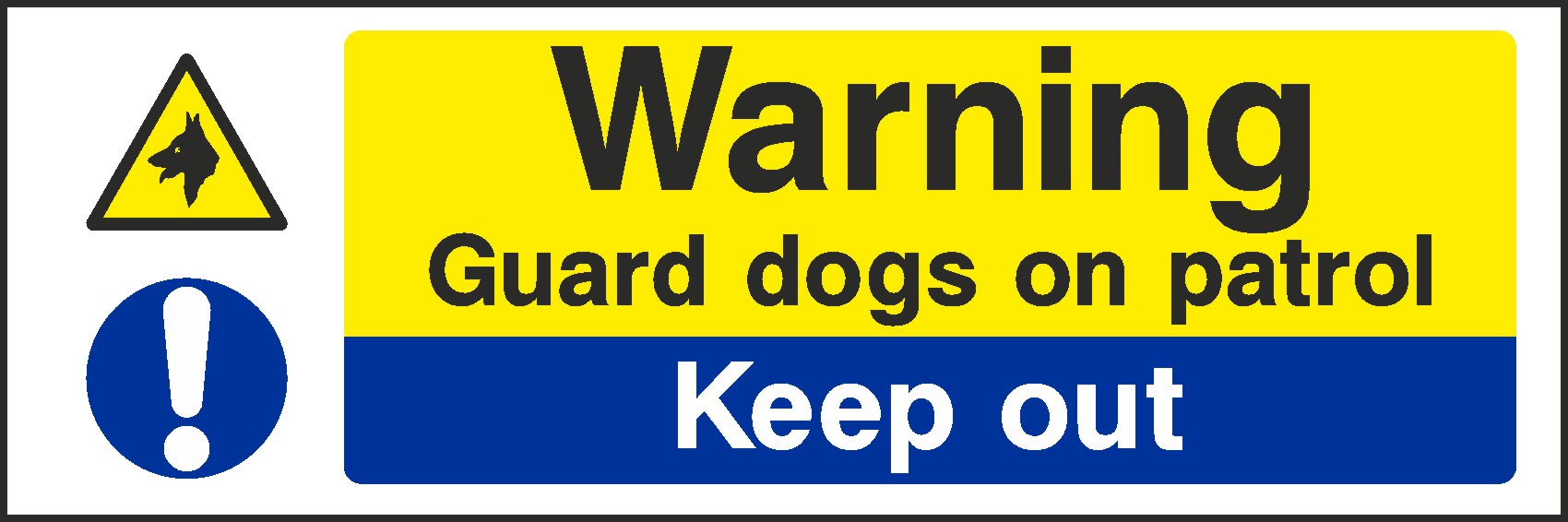 Guard Dogs On Patrol Signs and Stickers