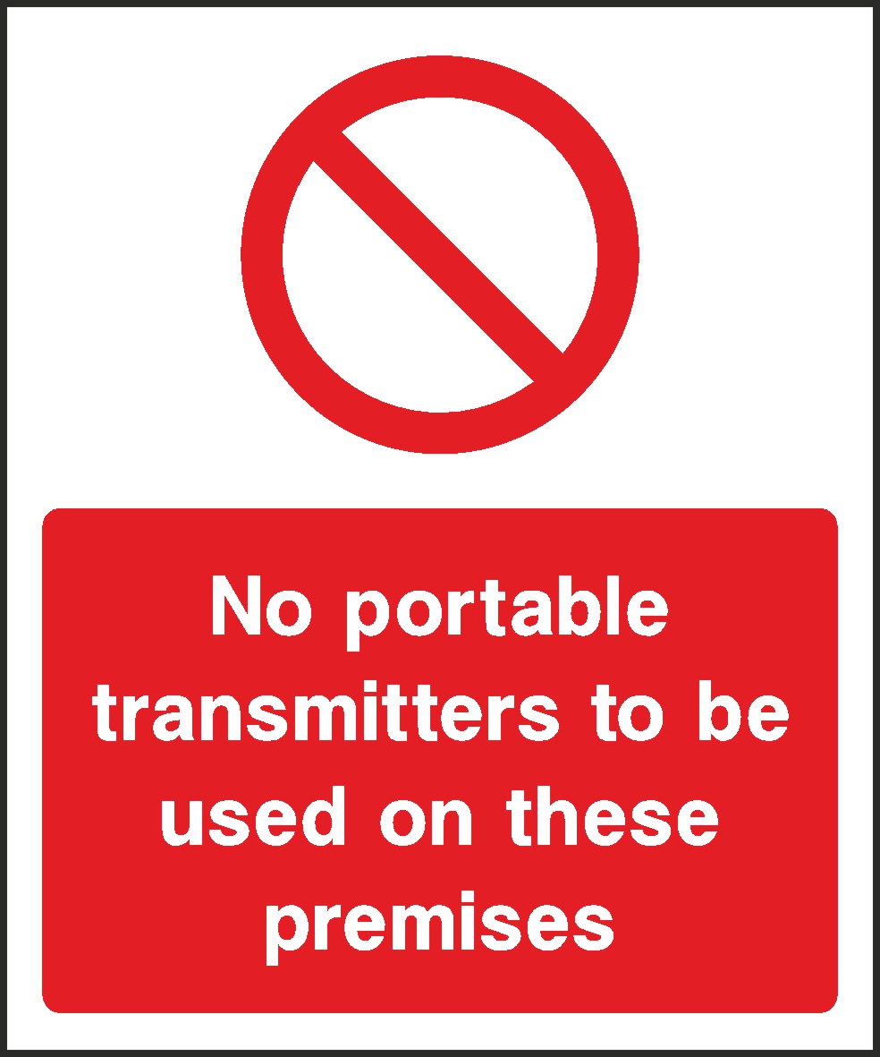 No Transmitters Signs and Stickers