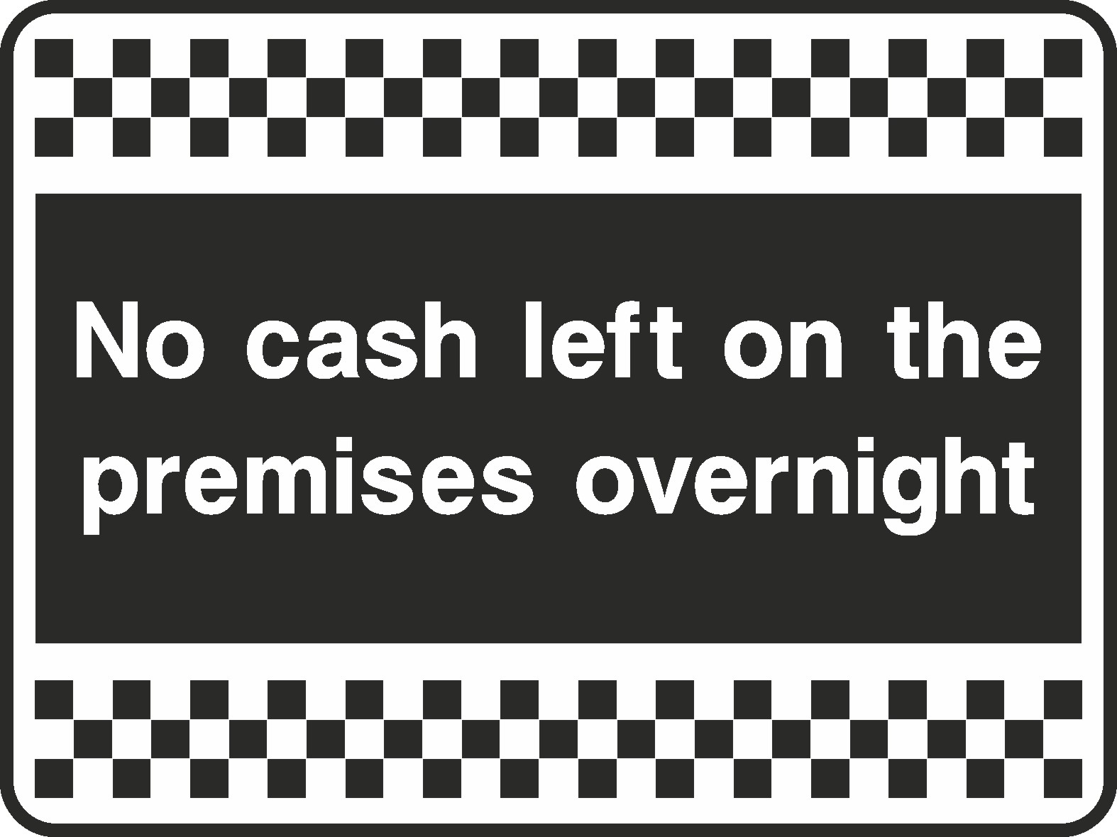 No Cash On Premises Signs and Stickers