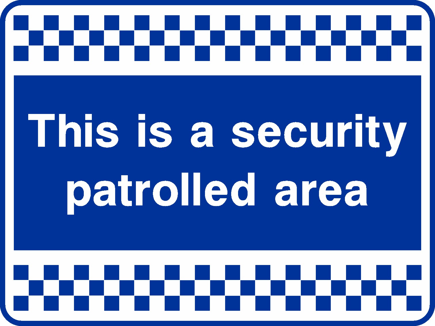 Security Patrolled Area Signs and Stickers