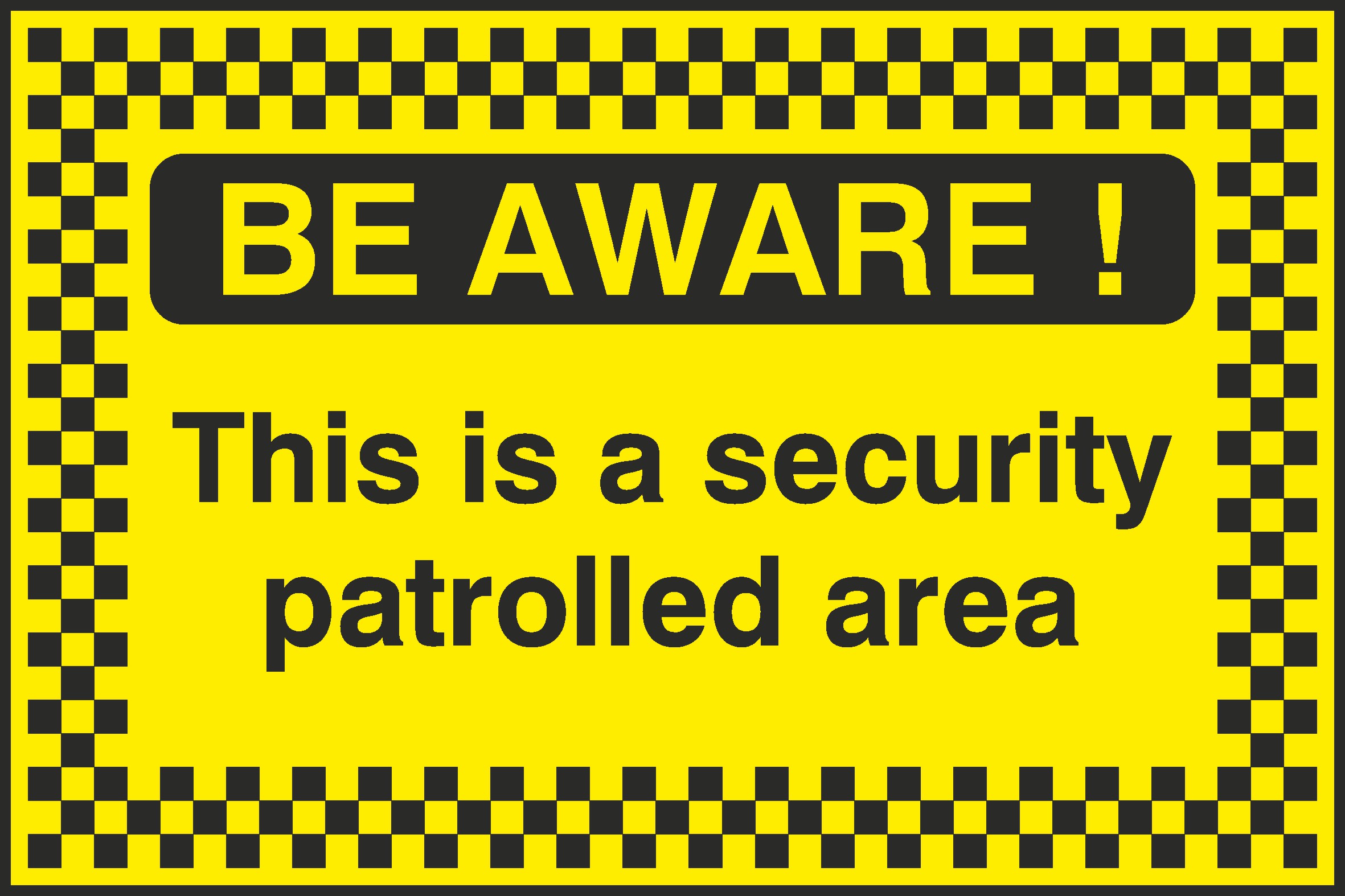 Security Patrolled Area Signs and Stickers