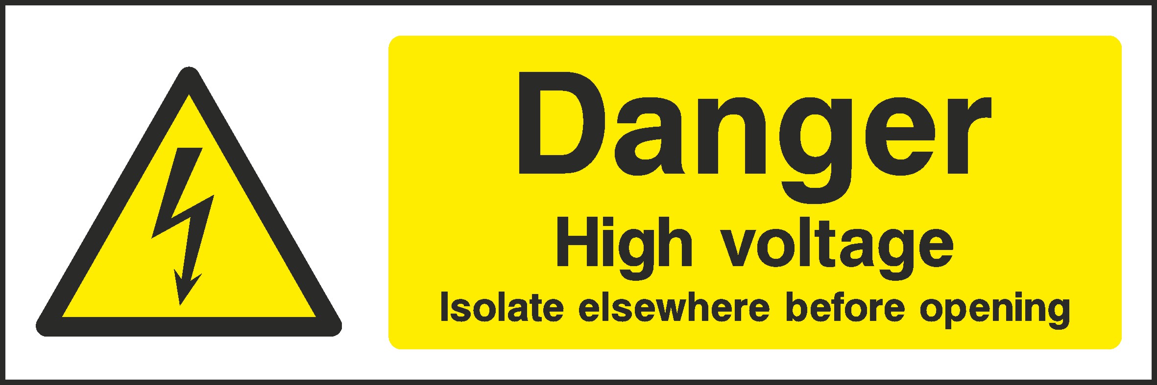 High Voltage Isolate Signs and Stickers
