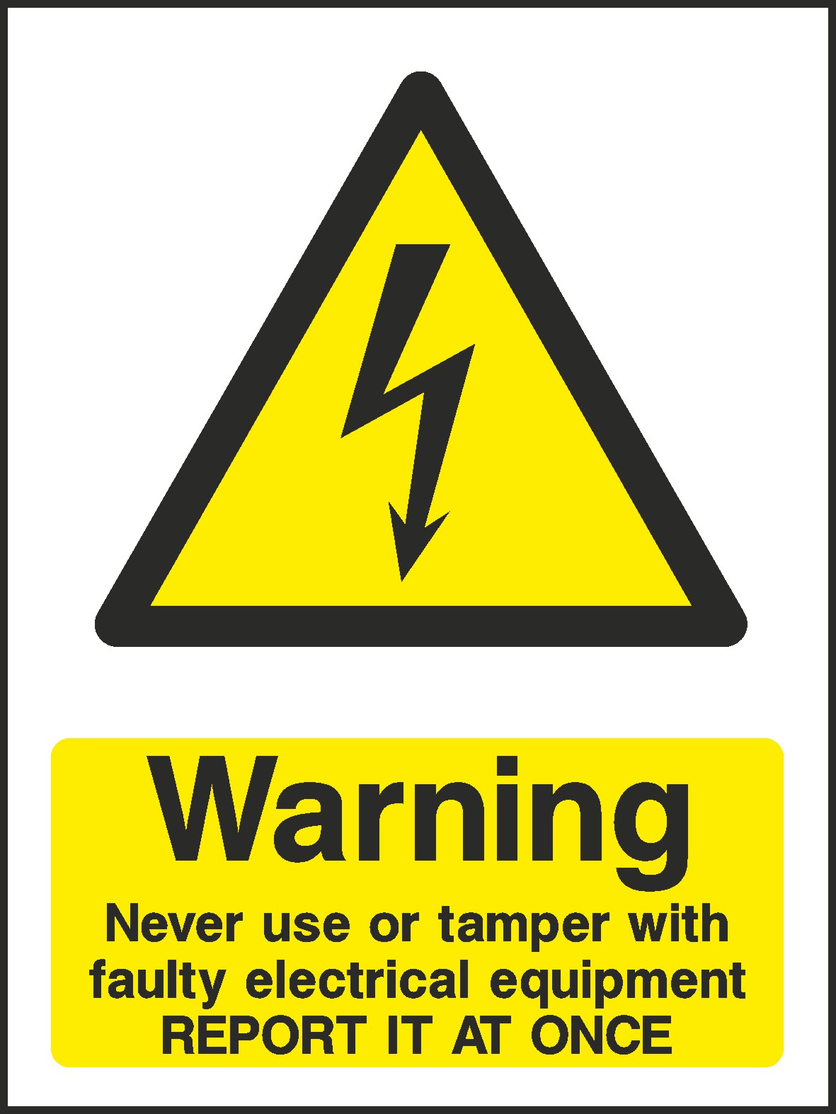 Faulty Electrical Equipment Signs and Stickers