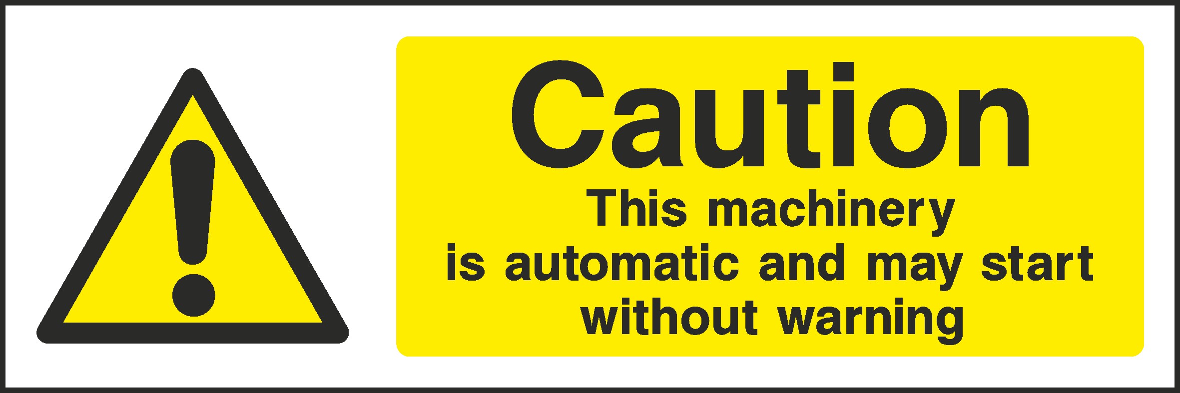 Machinery Signs and Stickers