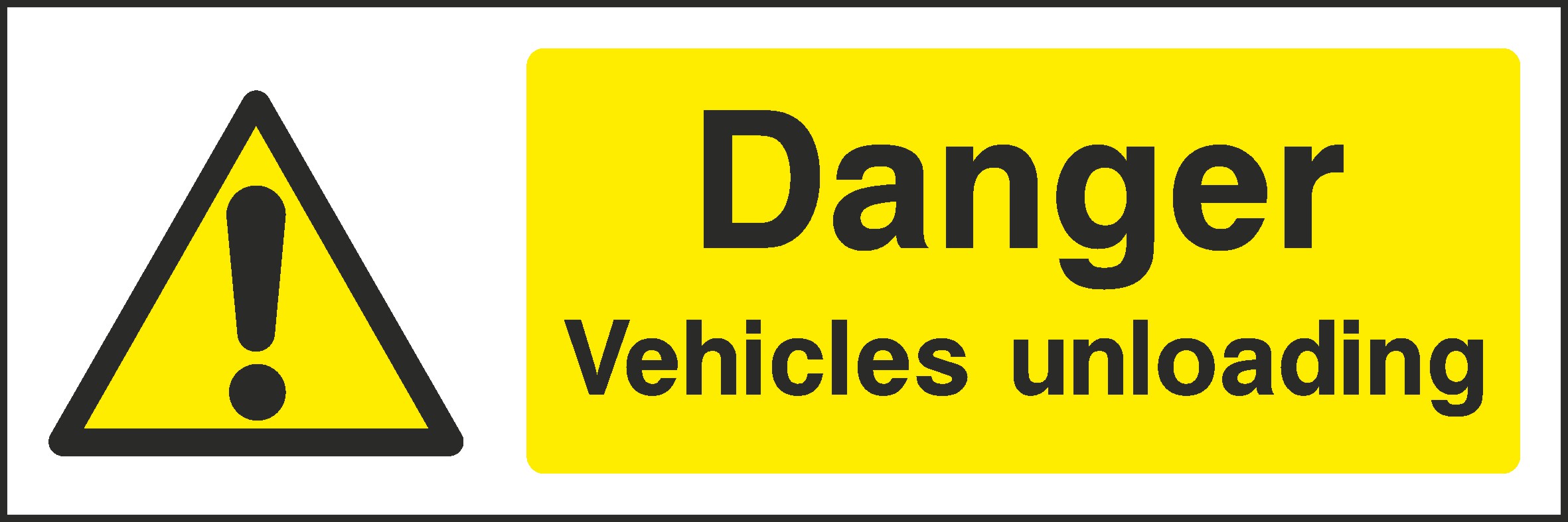 Danger Vehicles Unloading Signs and Stickers