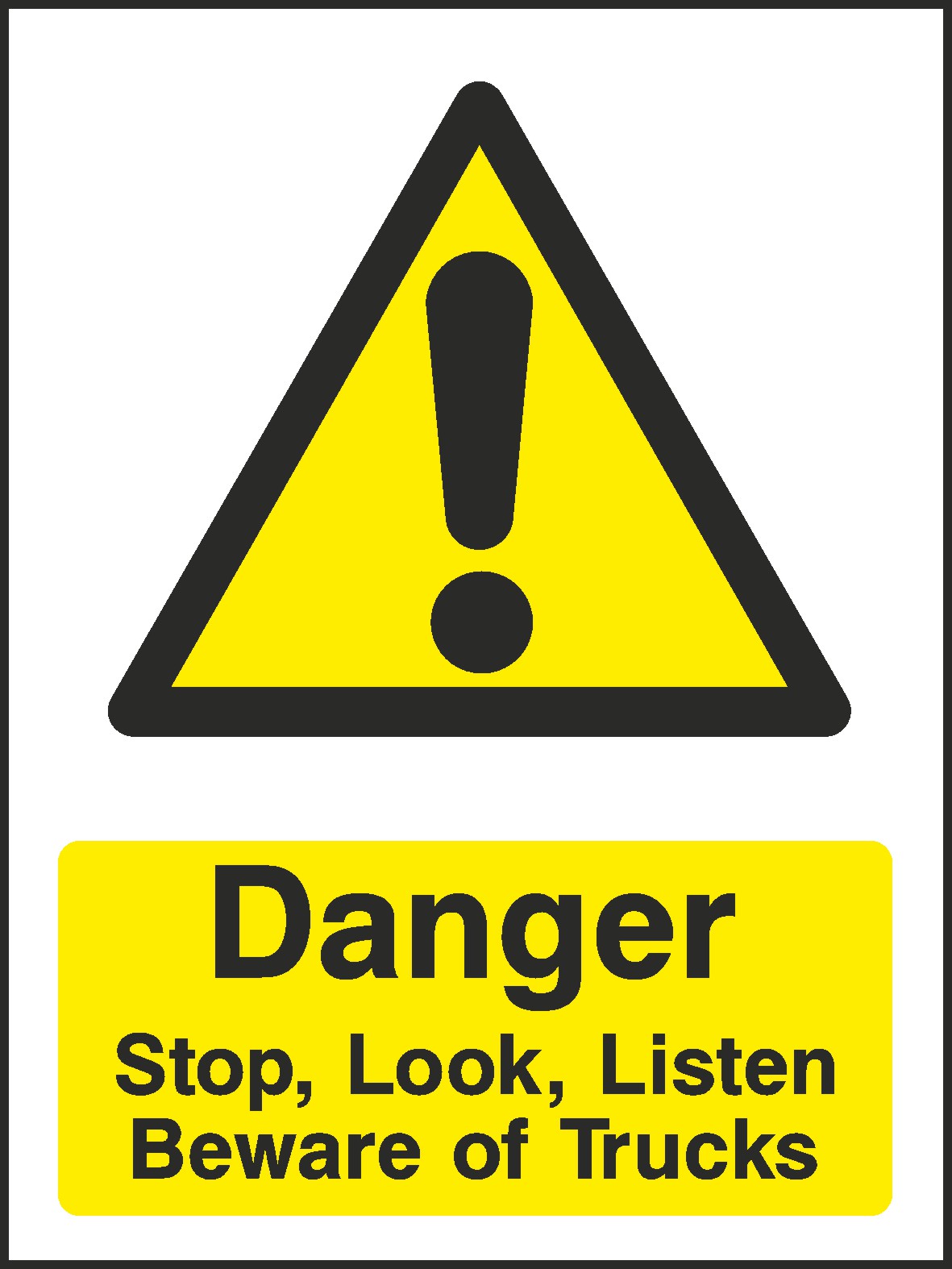 Stop Look Listen Signs and Stickers