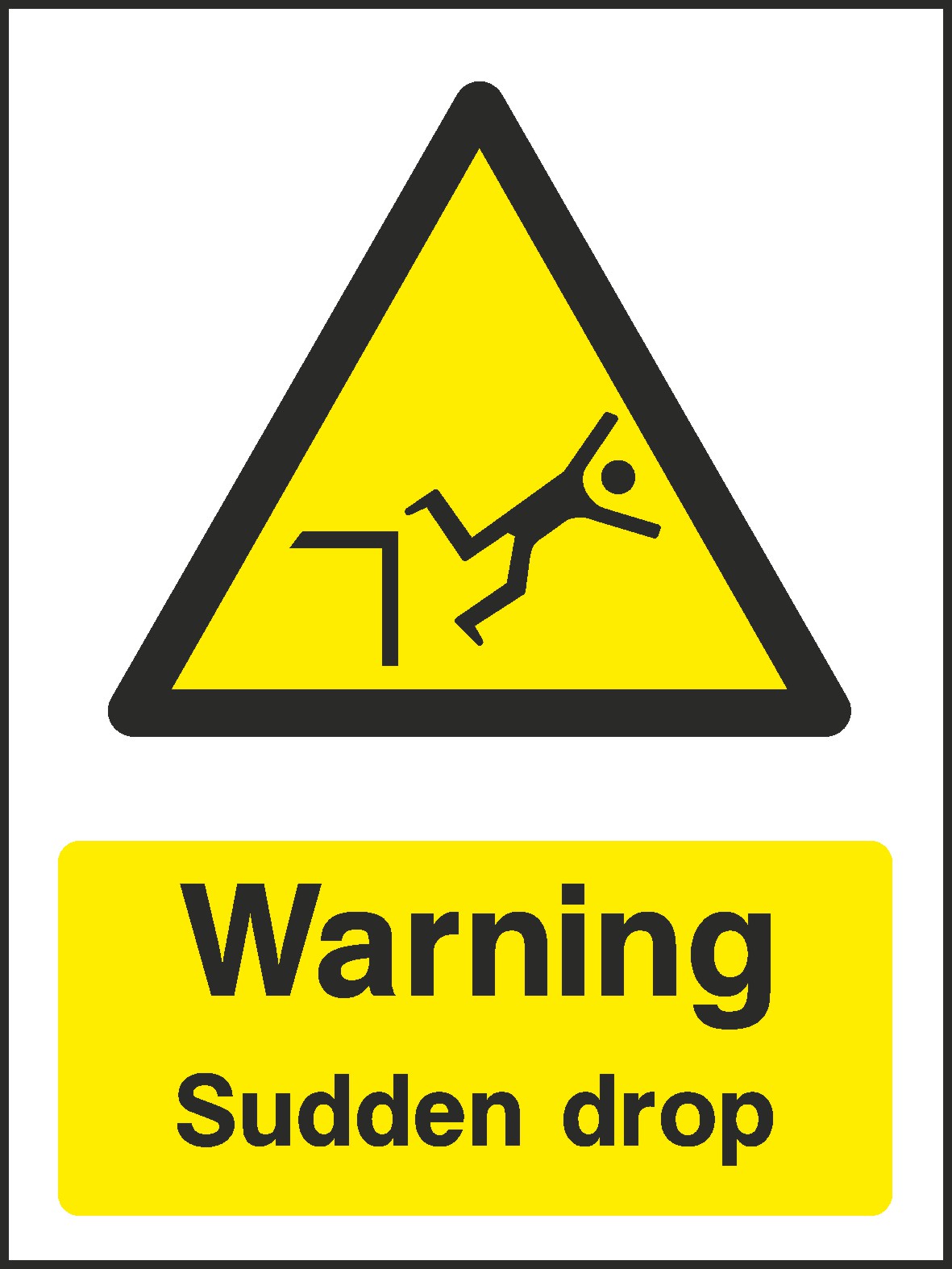 Sudden Drop Signs and Stickers
